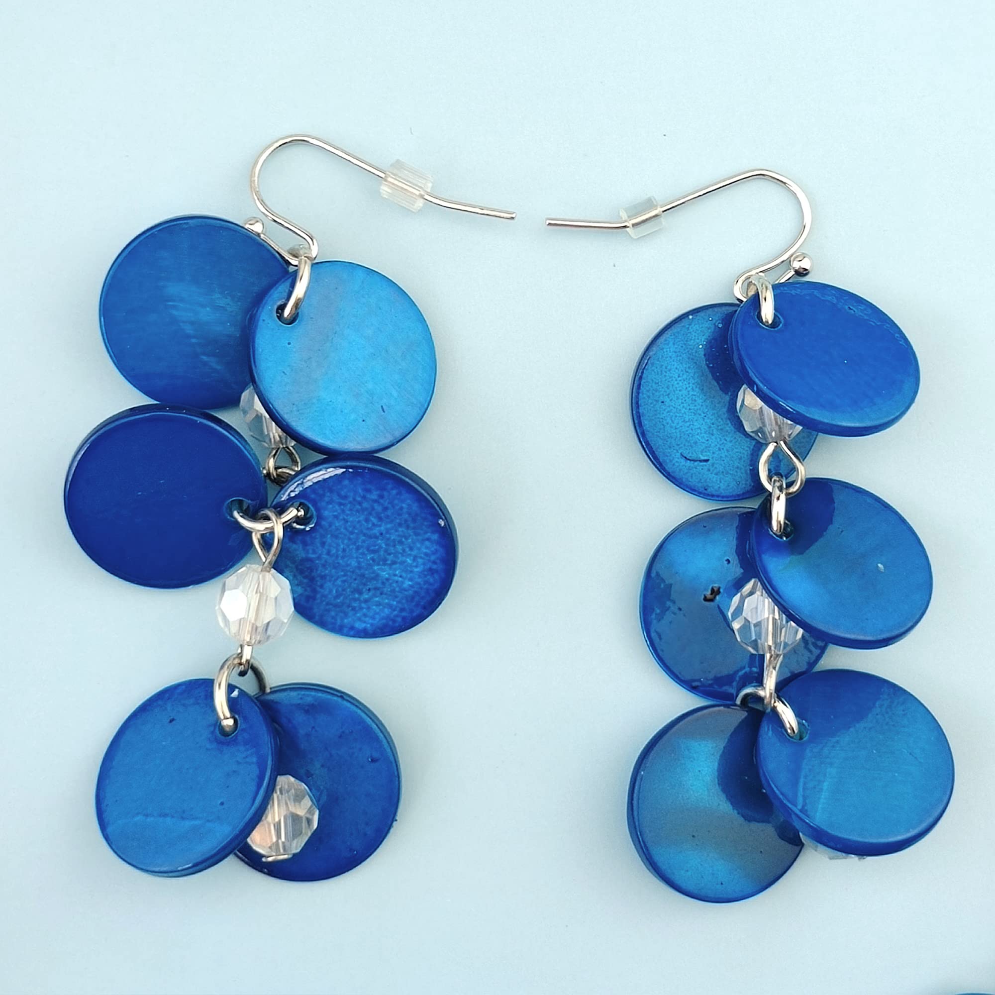 Bocar 2 Layer Statement Choker Shell Necklace and Earring Set for Women Gift - Image 4