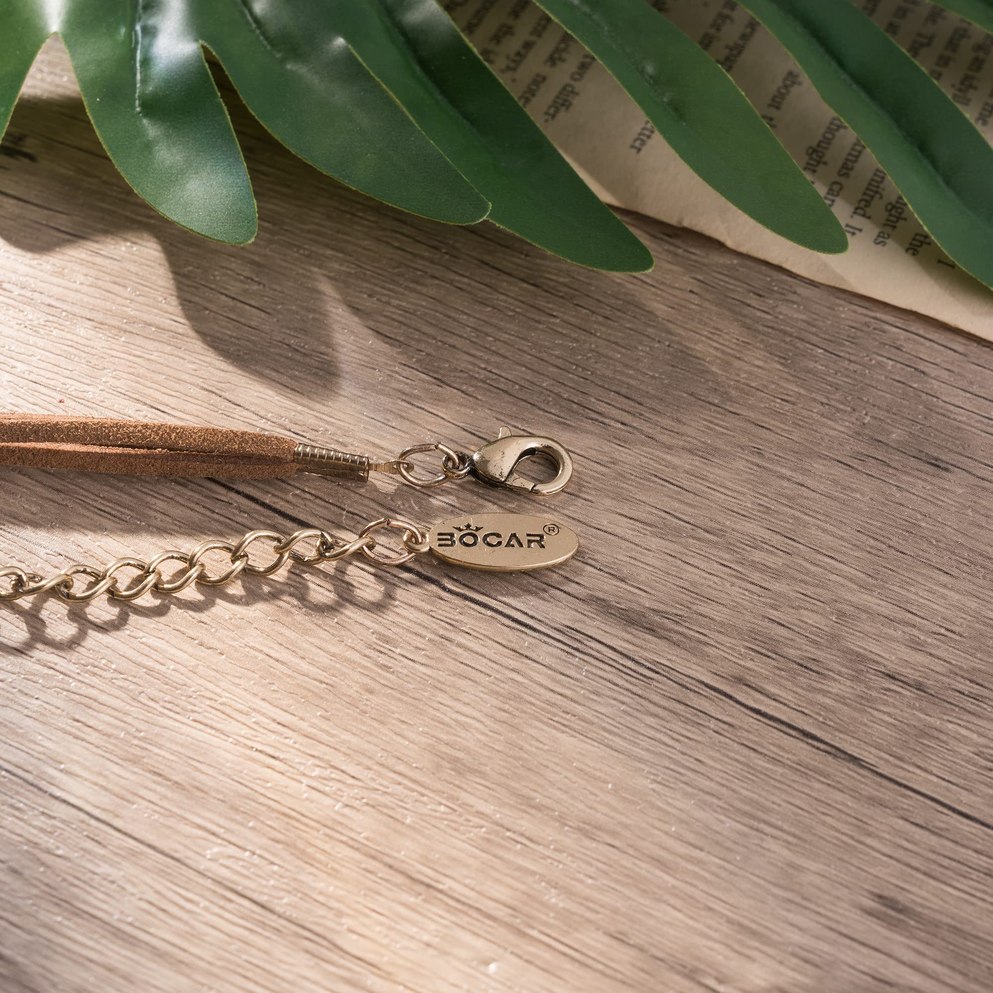 Bocar 2 Layer Statement Necklace Set Chunky Beaded Fashion Necklace with Earrings Bracelet for Women Gifts (NK-10619-set) - Image 5