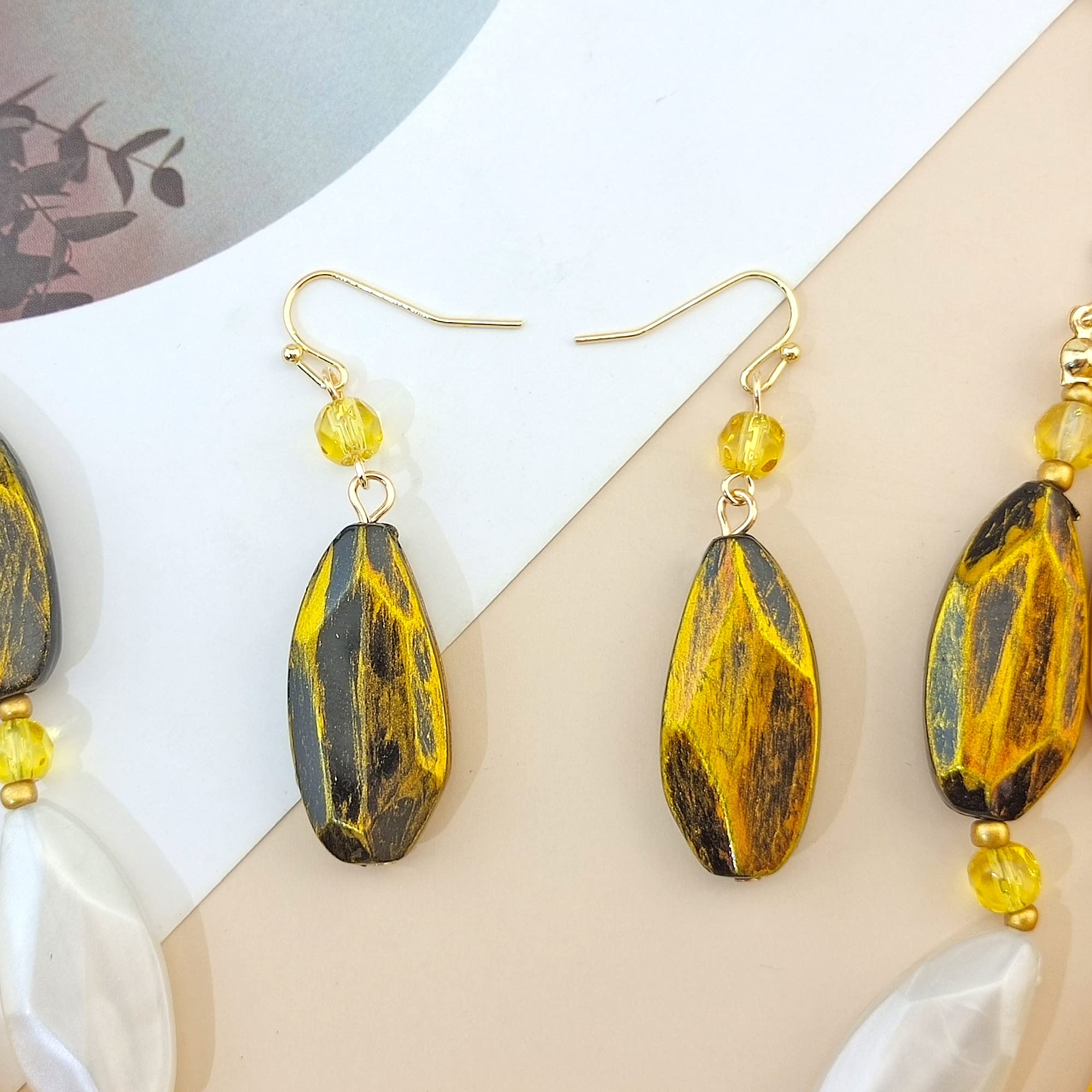 Bocar 3 Layer Beads Statement Necklace Earring for Women Jewelry Set - Image 6