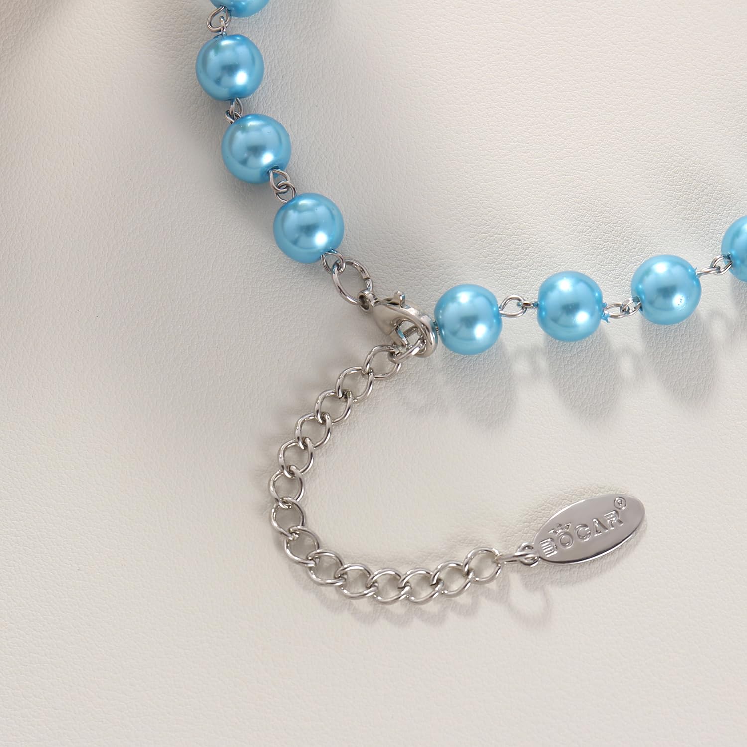 Bocar 5 Flower Braided Crystal Statement Chunky Necklace Bib Collar Flower Pearl Jewelry for Women - Image 6