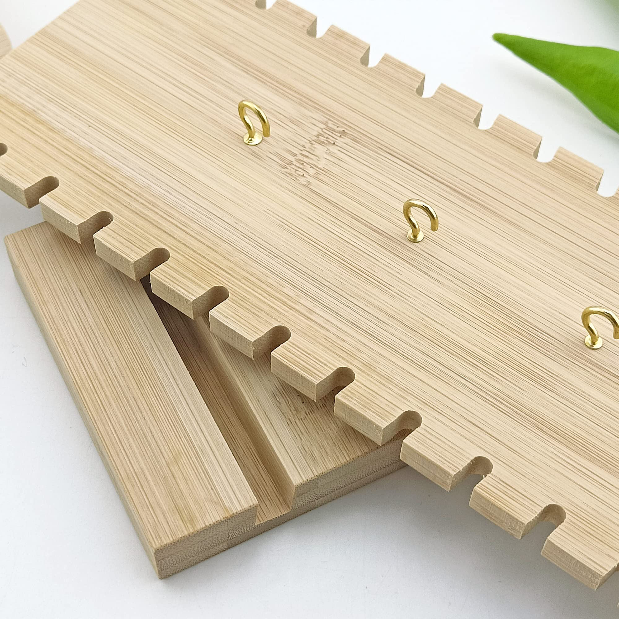 Bocar Bamboo Jewelry Display Stand Showcase for Pendant Necklace (ZZ-6-Beige) - Image 7