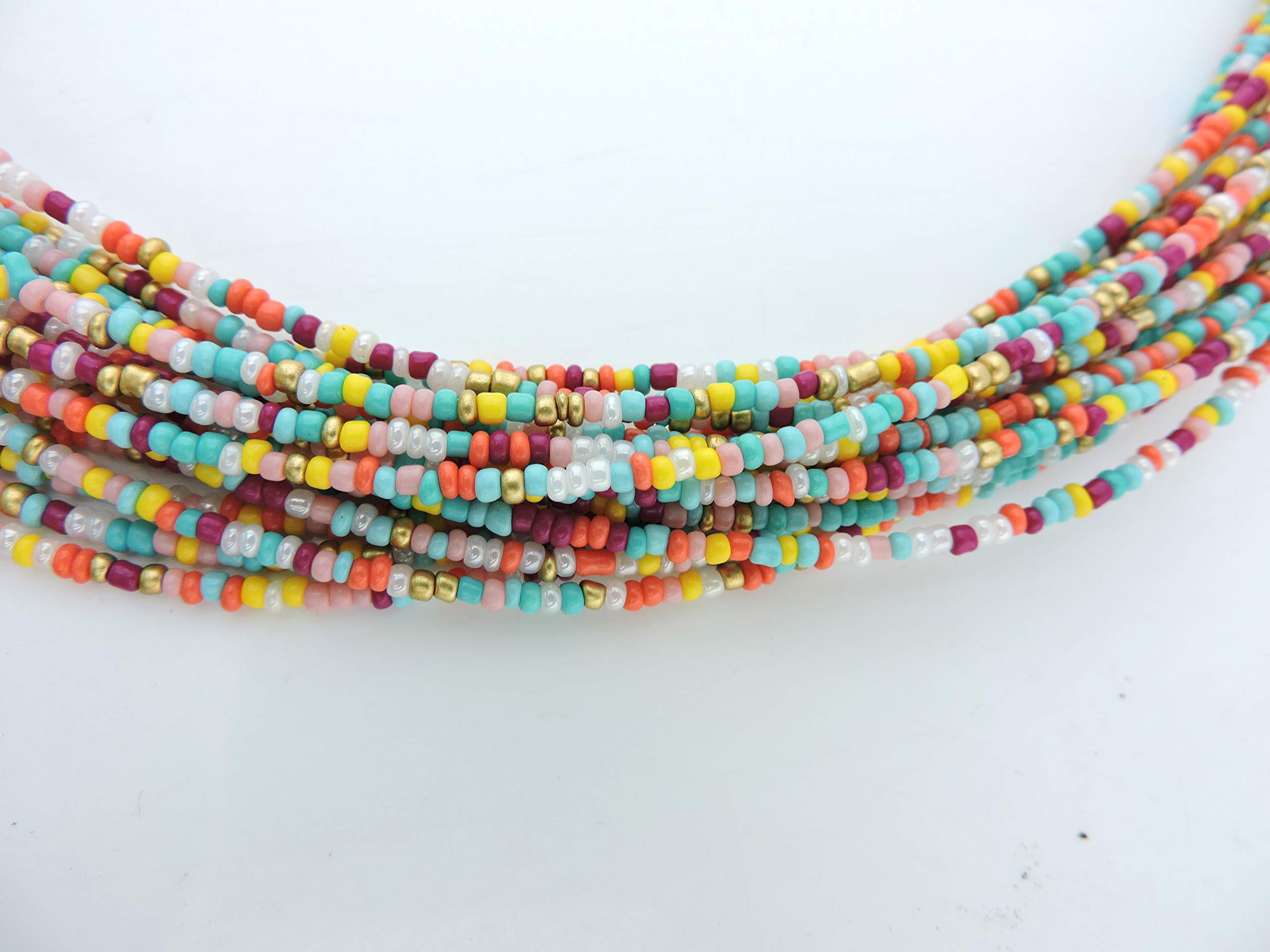 Bocar Chunky Statement Colorful Seed Beads Women Choker Collar Necklace - Image 5