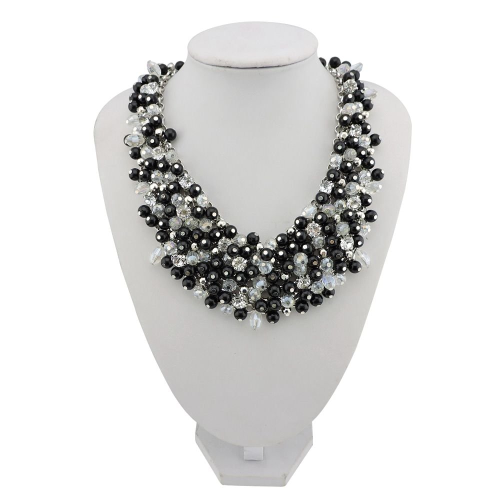 Bocar Fashion Crystal Chunky Collar Statement Necklace for Women Gift (NK-10260) - Image 3