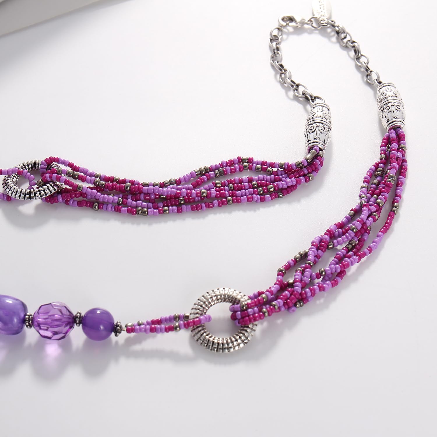 Bocar Long Beaded Necklace for Women Handmade Fashion Costume Chain Jewelry Gift - Image 5