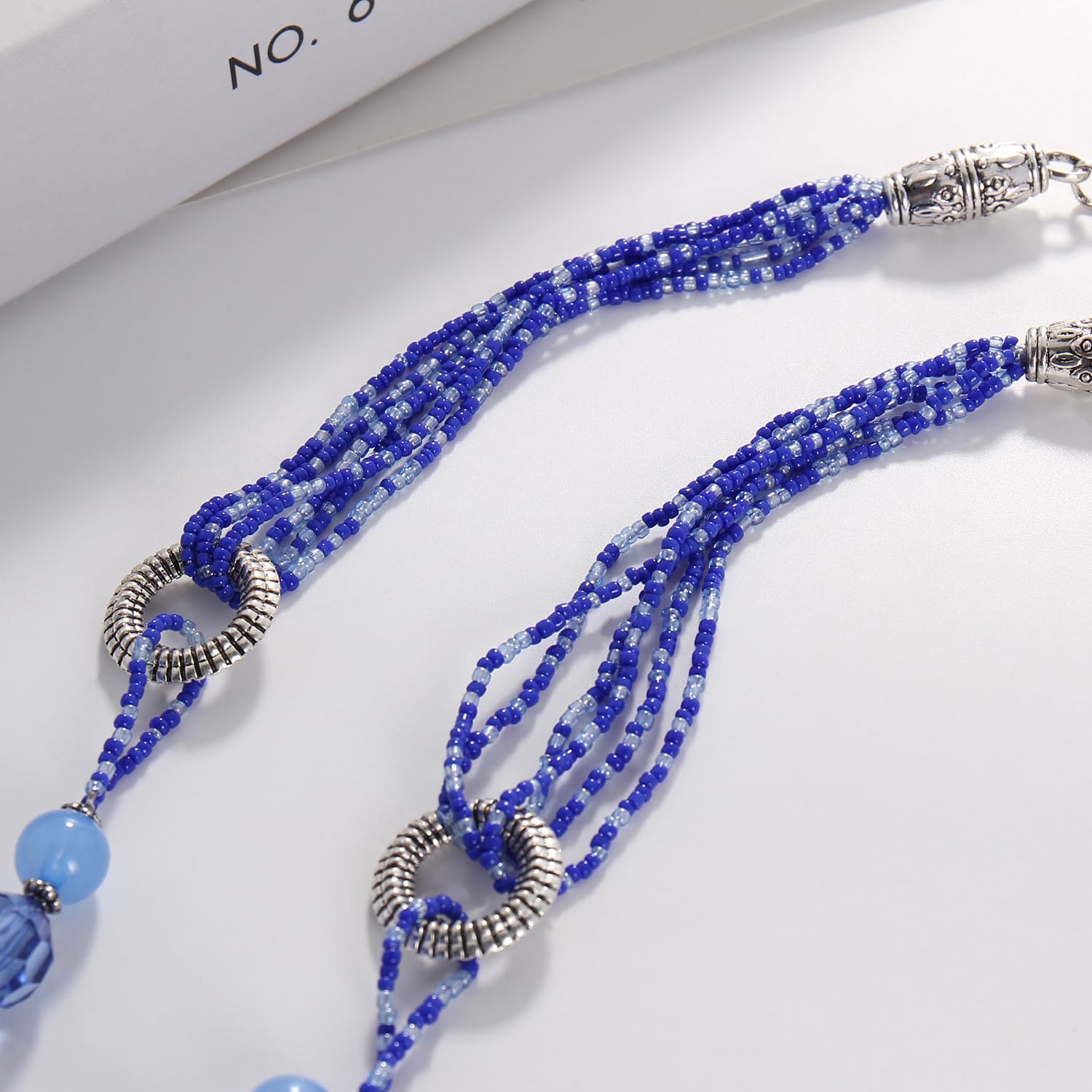 Bocar Long Beaded Necklace for Women Handmade Fashion Costume Chain Jewelry Gift - Image 5