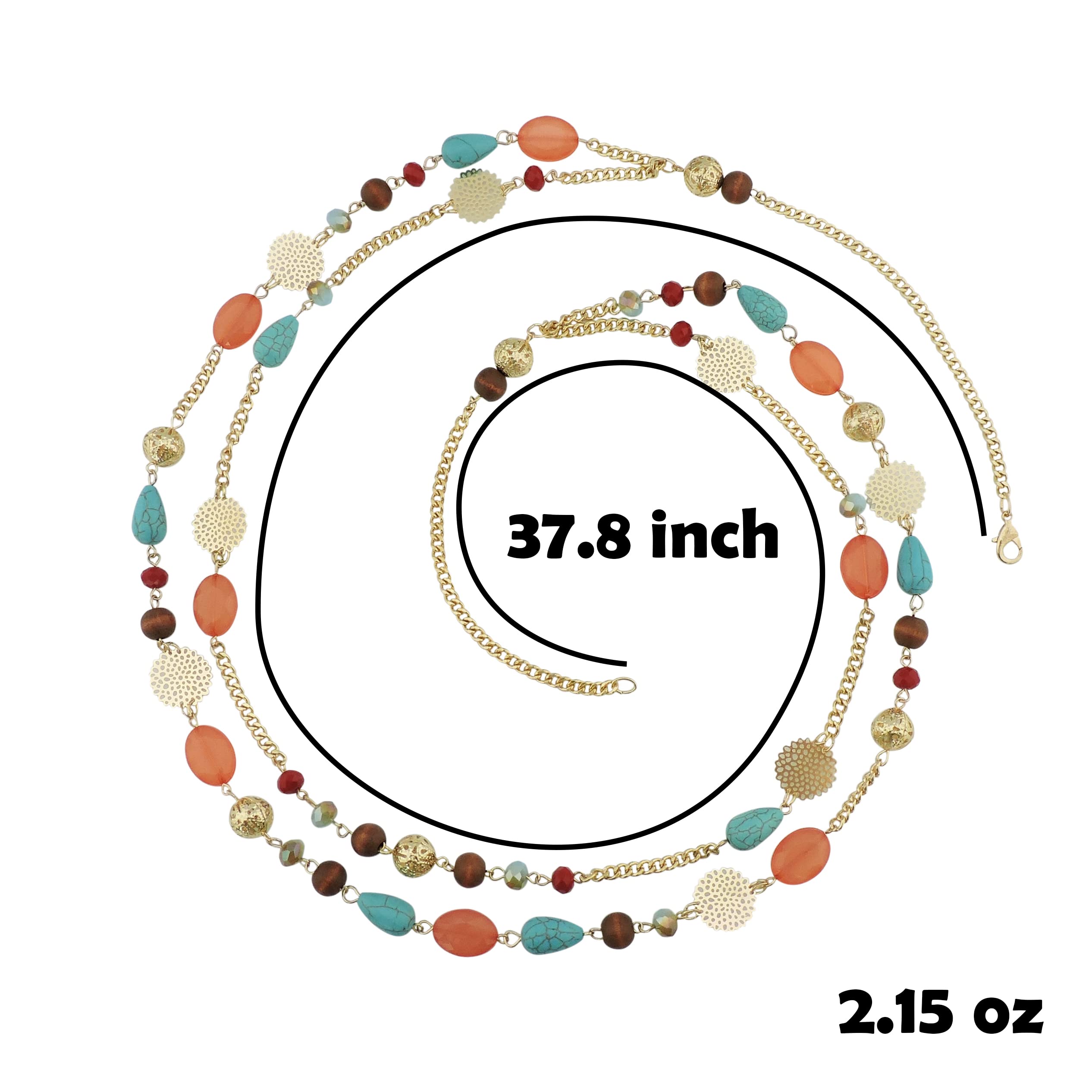 Bocar Long Necklaces for Women Trendy, Boho Layered Crystal Beaded Collar Necklaces for Women, Fashion Statement Necklaces Jewelry - Image 6