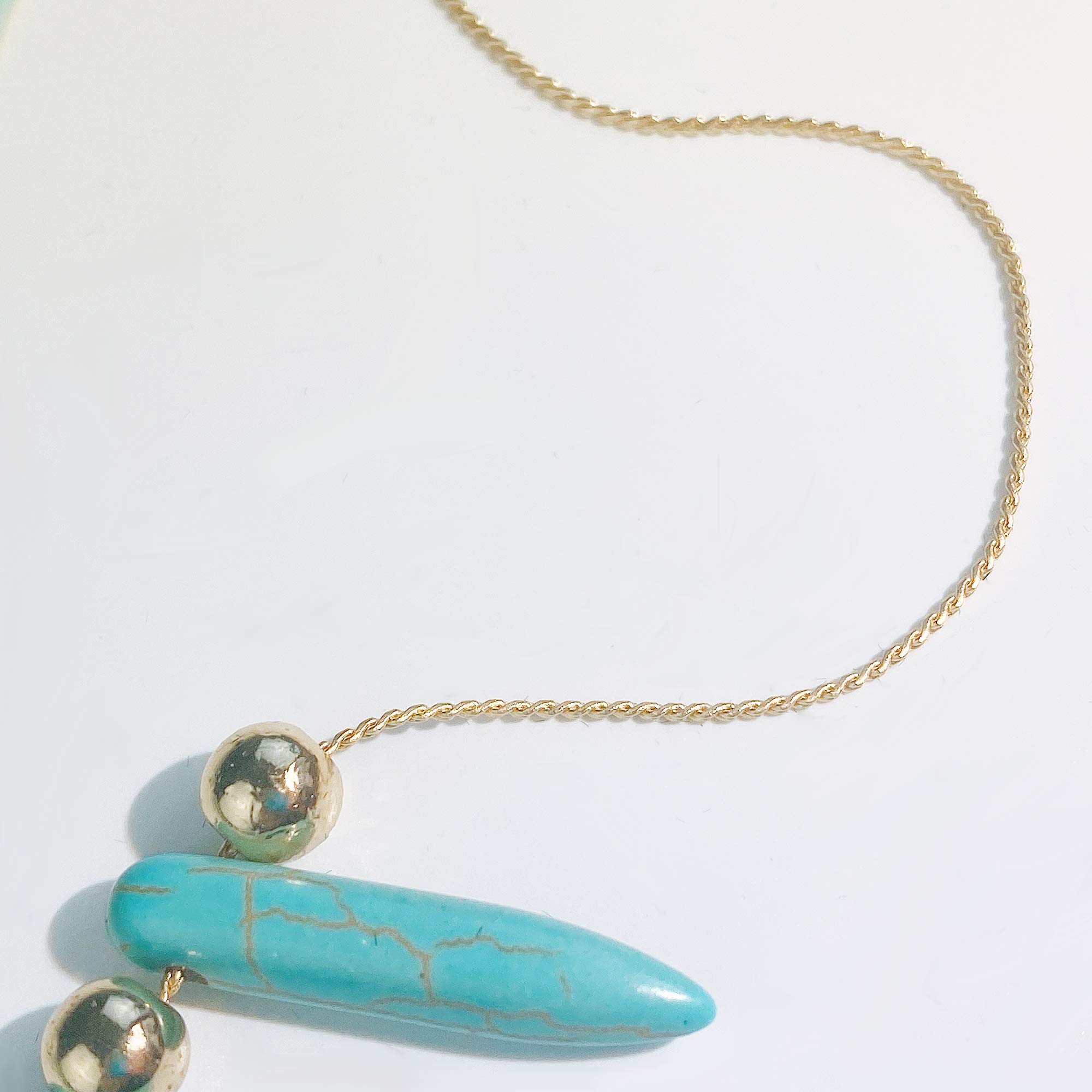 Bocar Simulated Turquoise Illusion Necklace for Women Gifts (NK-10251) - Image 4