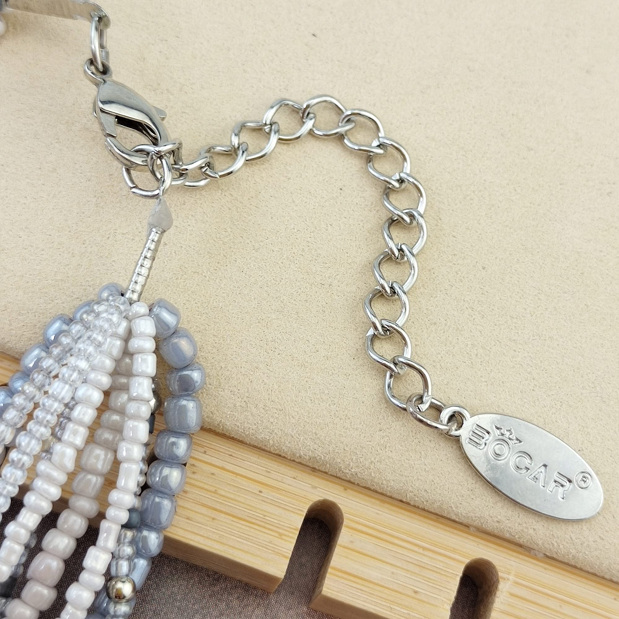 Bocar Statement Seed Beads Necklace for Women Multilayer beaded Collar Necklace (NK-10345) - Image 5