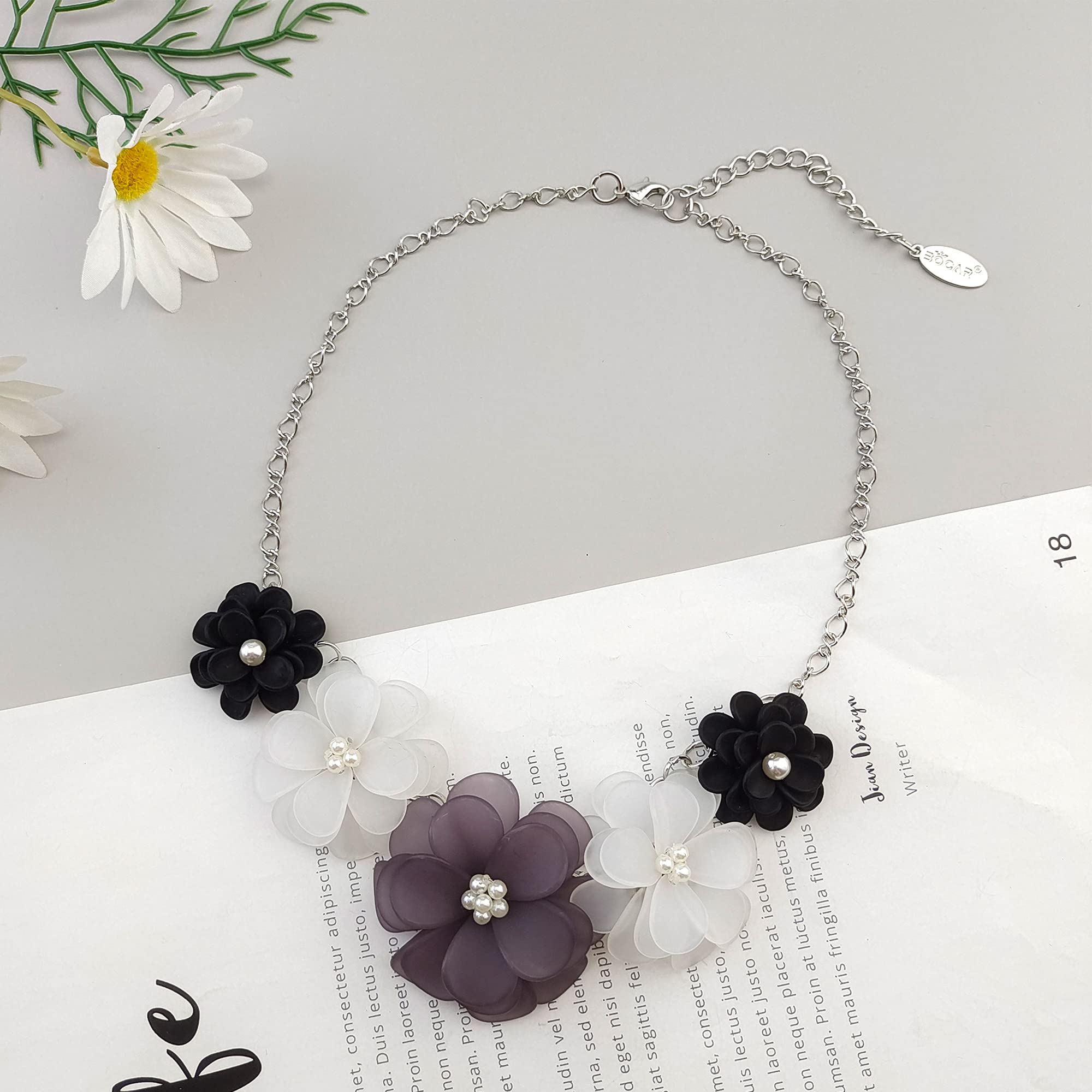 Bocar Trendy Flower Summer Beach Statement Collar Necklace - Women's Party Choker Jewelry Gift - Image 3