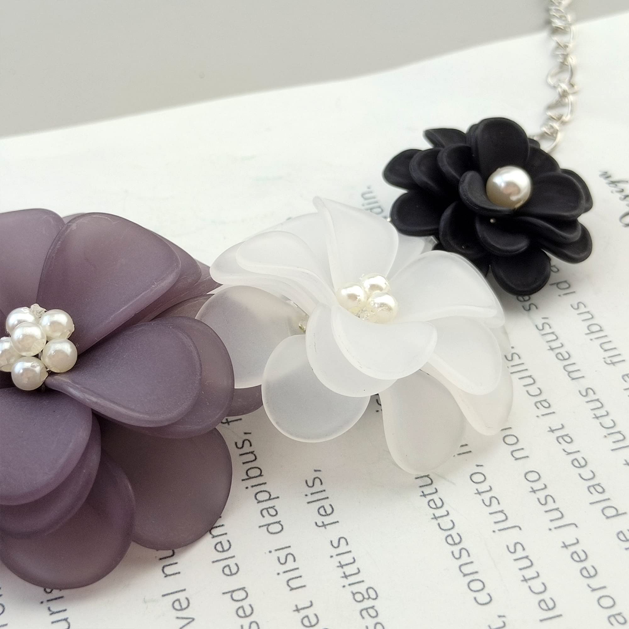 Bocar Trendy Flower Summer Beach Statement Collar Necklace - Women's Party Choker Jewelry Gift - Image 4