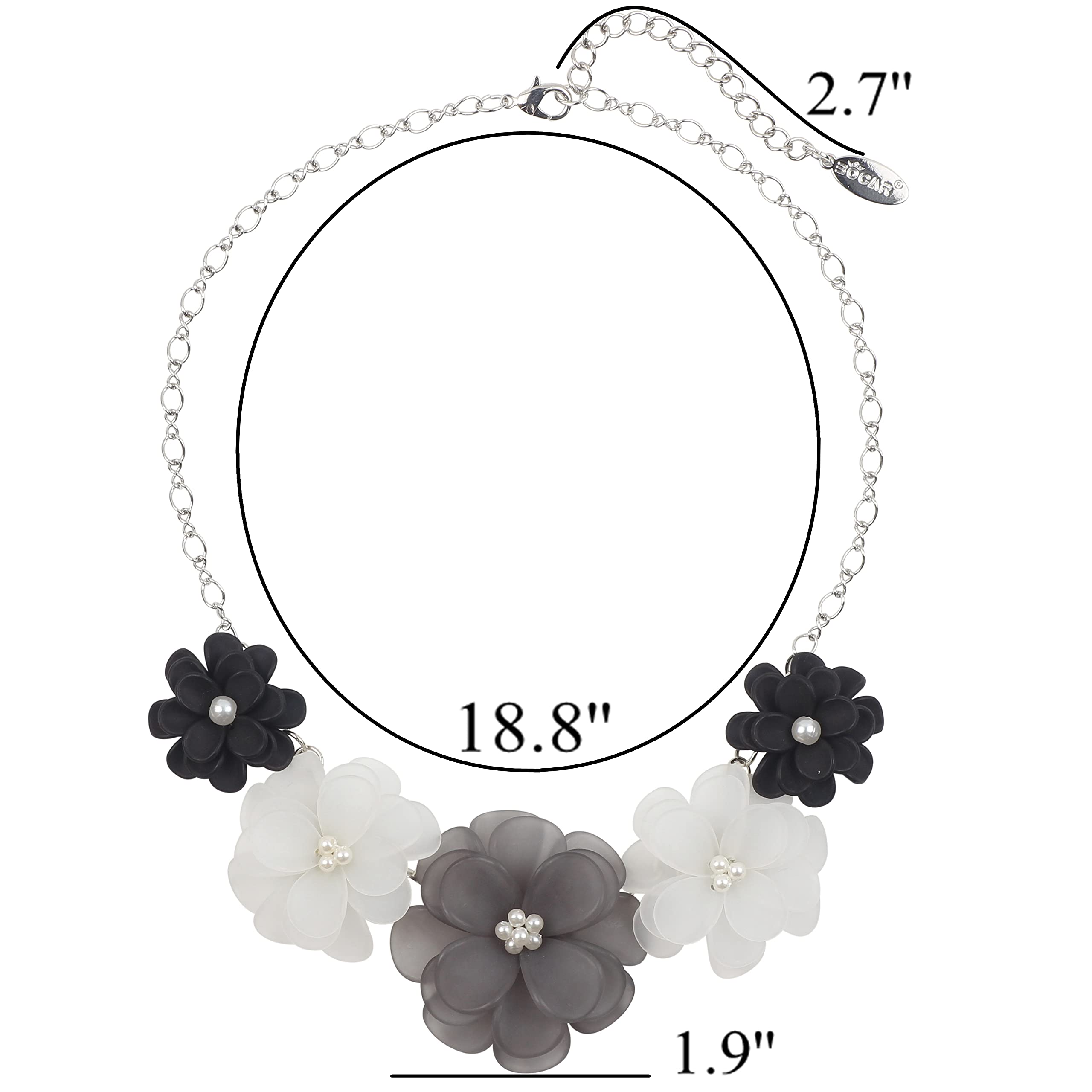 Bocar Trendy Flower Summer Beach Statement Collar Necklace - Women's Party Choker Jewelry Gift - Image 6